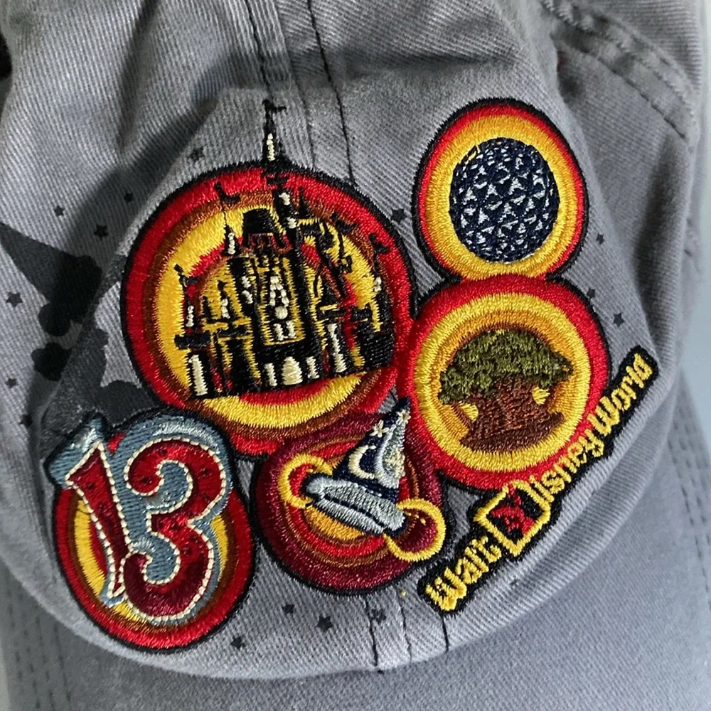 Disney Parks Merchandise Buckle Back Distressed Gray Baseball Hat Cap